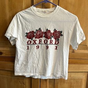 oxford 1991 rose crop top brandy melville